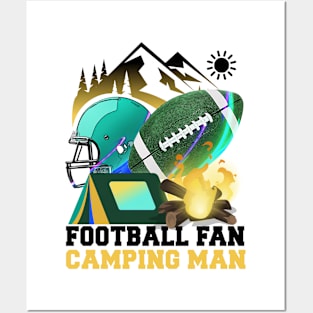 Football fan Camping man Posters and Art